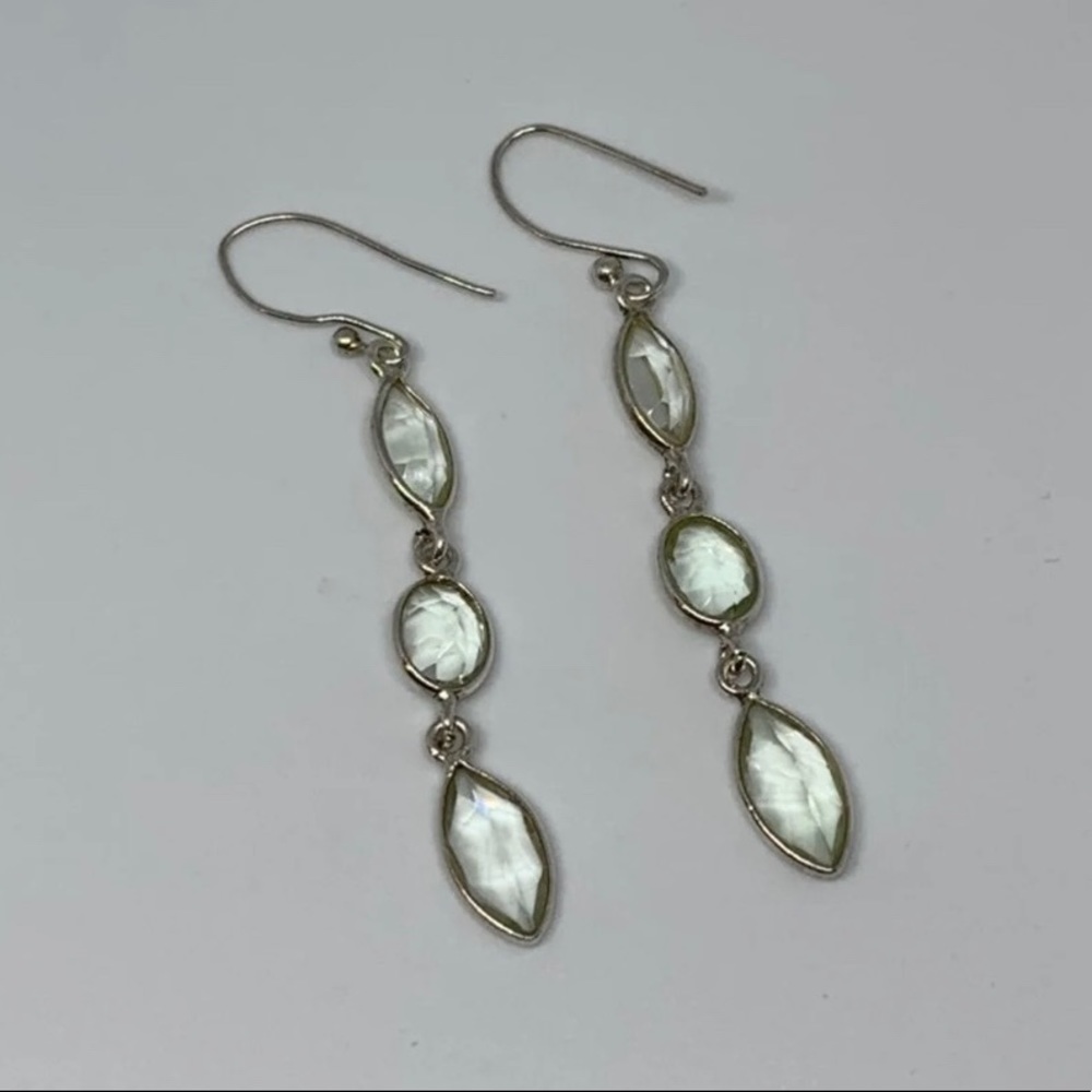 New! Peridot Sterling Silver Dangling Earring